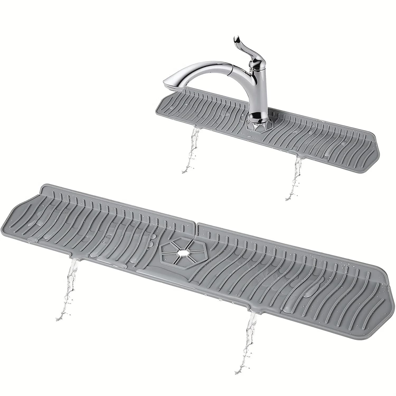 24.01/29.92 Inch Kitchen Long Silicone Sink Faucet Mat Splash Guard for Absorbent Sink Countertop Protectors Mat Kitchen Gadgets