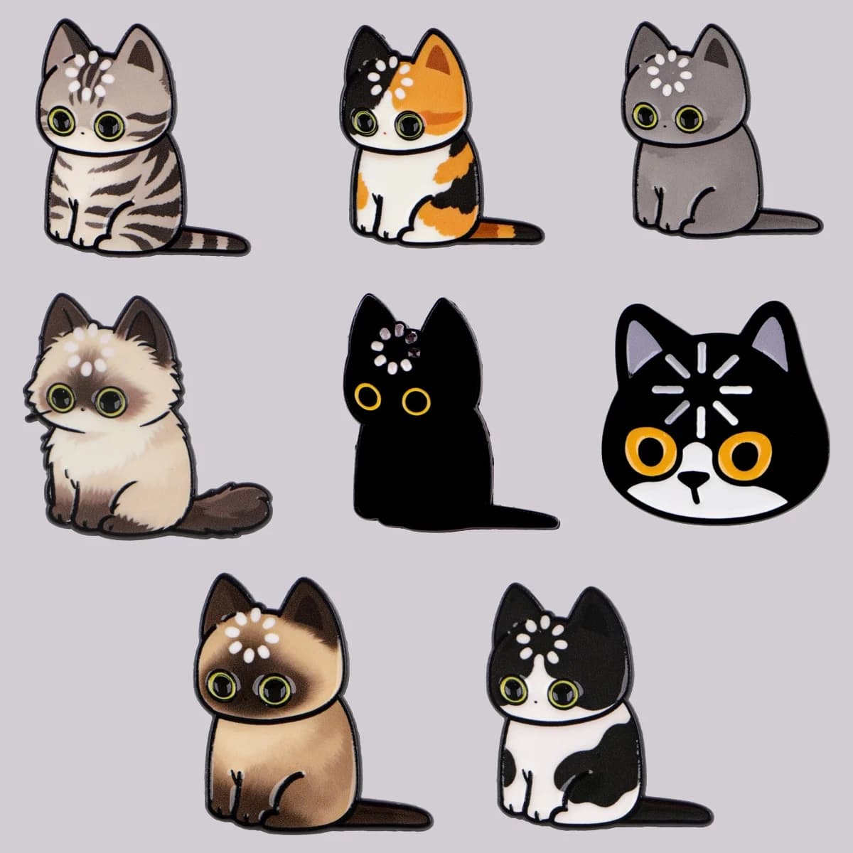 "Loading" Black Cat Enamel Pin Cute Brooch Pines Lapel Pins Badge on Backpack Clothing Accessories Animal Jewelry Friends Gifts
