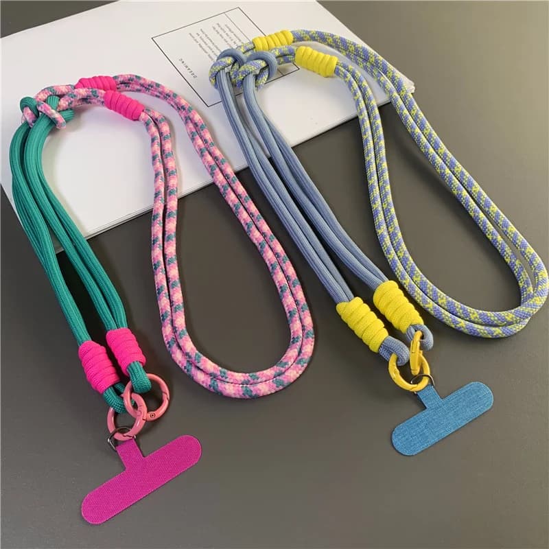 3 in 1 120cm Crossbody Mobile Phone Hanging Rope Neck Lanyard Wrist Strap Removable Phone Lanyard Water Cup Hanging Rope