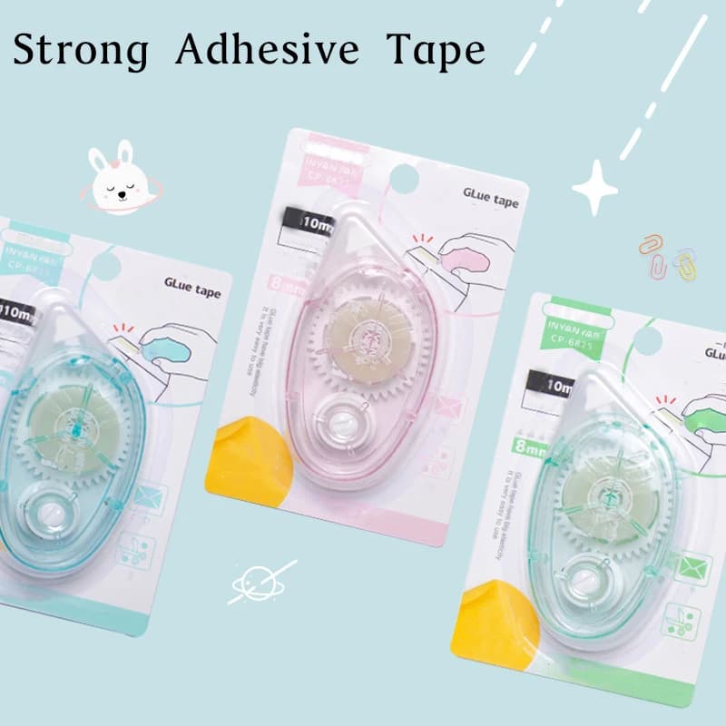 10m*8mm Strong Double Sided Adhesive Glue Tape DIY Scrapbooking Office Stationery Supplies High Viscosity Roller Tape