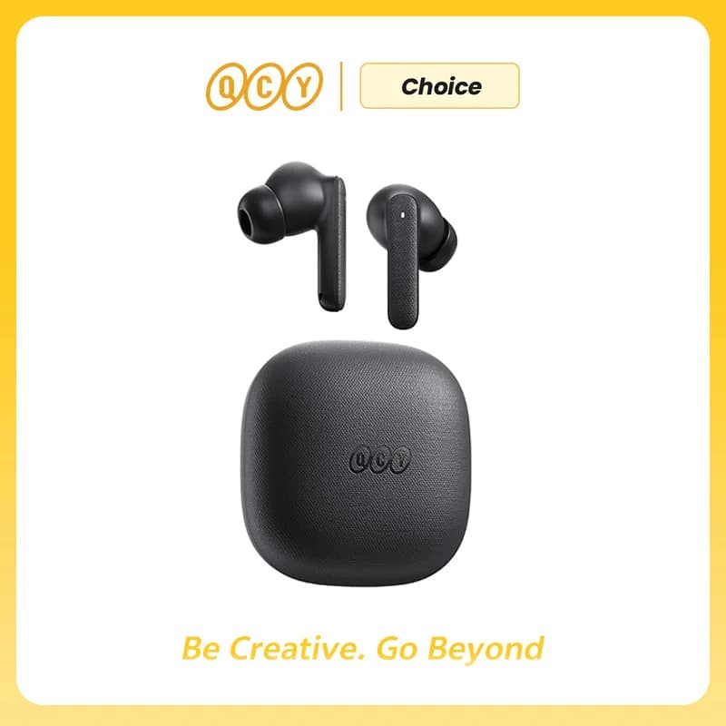 QCY Buds TWS Bluetooth 5.3 Wireless Earphones 10mm Dynamic Driver AI Wind Noise Reduction Earbud 0.68S Low Latency 35H Headphone