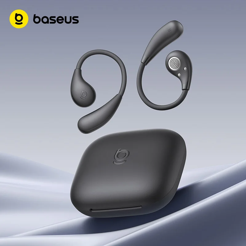 Baseus eli 2i fit Open-Ear Sport Wireless Earphones Bluetooth 5.4 EarHooks Big Bass Sport Earbuds 60Hrs Playtime
