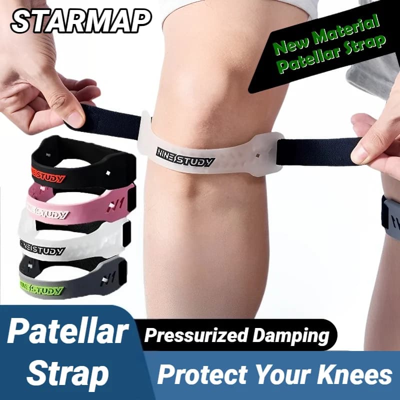 Adjustable PVC Knee Patellar Band Tendon Support Strape Brace Shock Absorption Compression Strap Pads Sport Protection