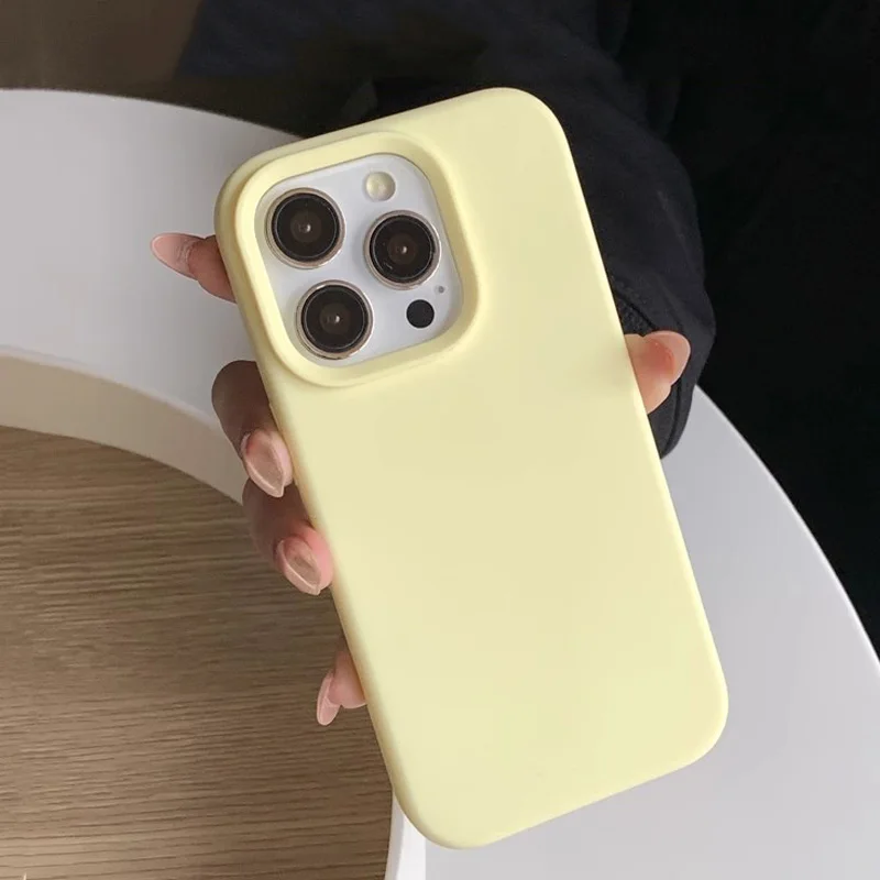 Dopamine-Inspired Silicone Solid Color Simple Fashion Phone Case for iPhone 17 Pro 16 Plus 16 Pro Max 15 14 13 12 11 Back Cover