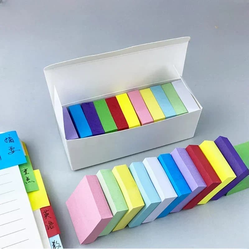 11pcs/Set Fluorescent Color Sticky Notes Posted It Note Pads Planner Stickers Notepad Memo Pad for School Office Supplies